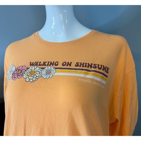 Simply Southern : walking on sunshine long sleeve tee - Picture 2 of 13